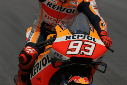 Marc Marquez merayakan kemenangan di MotoGP Austria Sprint Race