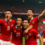 Timnas Indonesia merayakan gol di Piala Kemerdekaan 2025