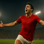 Pemain sepak bola bintang merayakan gol di tengah sorotan bursa transfer musim panas.