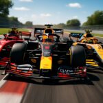 Max Verstappen, Charles Leclerc, dan Lando Norris bersaing di Formula 1