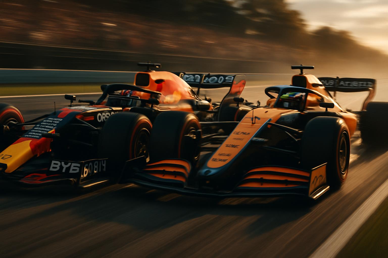 Max Verstappen dan Lando Norris duel F1 2025