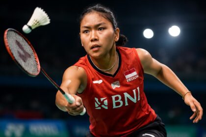 Gregoria Mariska Tunjung beraksi di final Kumamoto Masters 2025