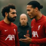 Mohamed Salah dan Virgil van Dijk dalam sesi latihan Liverpool di bawah pelatih baru Arne Slot