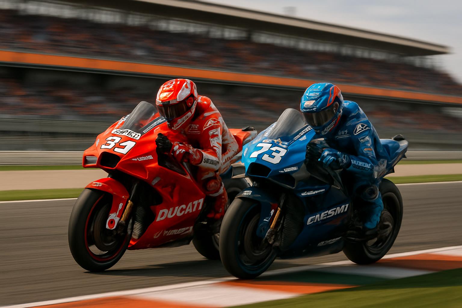 Marc Marquez dan Alex Marquez berduel ketat di Sirkuit Valencia, seri penentu Juara Dunia MotoGP 2025.