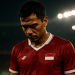 Pemain Timnas Indonesia U-23 terlihat kecewa setelah gagal lolos grup SEA Games 2025