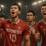 Timnas Voli Putra Indonesia merayakan medali perak SEA Games 2025
