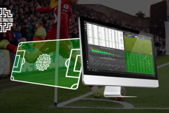 Ilustrasi analisis taktis sepak bola modern menggunakan data digital